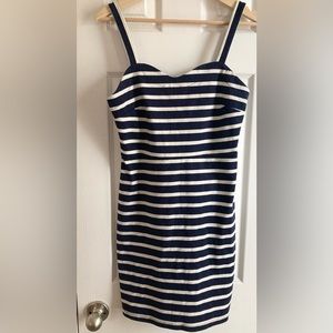 Old navy navy and white striped dress, size S